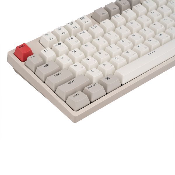 Keychron Клавіатура механічна C1 87Key, Gateron G pro Red, USB-A, EN/UKR, No Led, Сірий