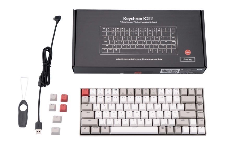 Keychron Клавіатура K2 84 Key Gateron G PRO Red WL UA Retro