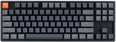 Keychron Клавиатура механическая K8 87Key, Gateron G Pro Red, Hot-Swap, Aluminum Frame, BT/USB-A, EN/UKR, RGB, Черный