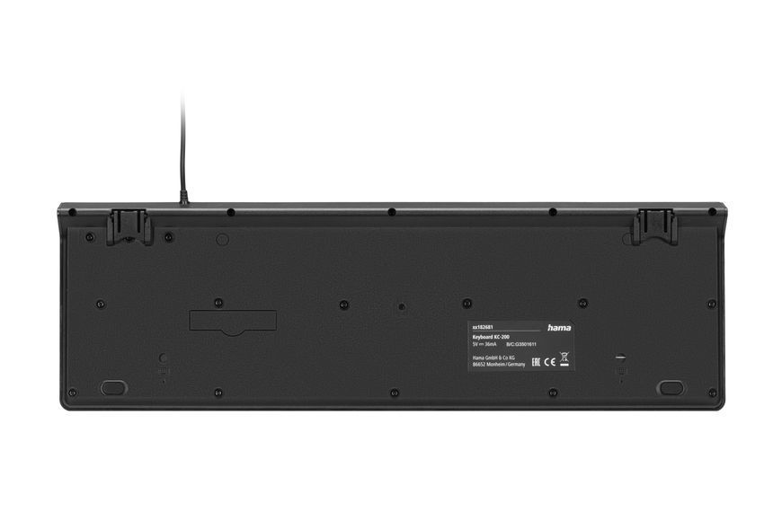 HAMA Клавіатура KC-200 105key, USB-A, EN/UKR, чорний