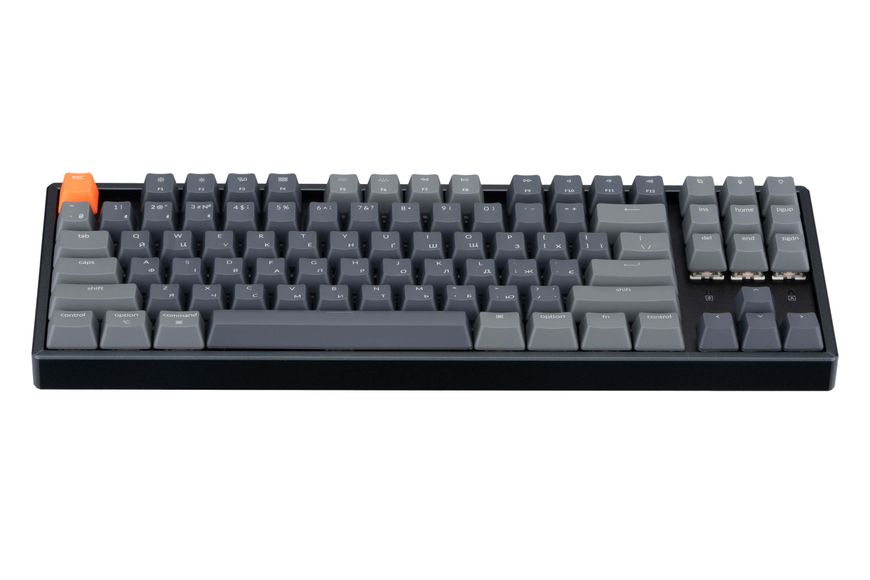 Keychron Клавіатура механічна K8 87Key, Gateron G Pro Red, Hot-Swap, Aluminum Frame, BT/USB-A, EN/UKR, RGB, Чорний