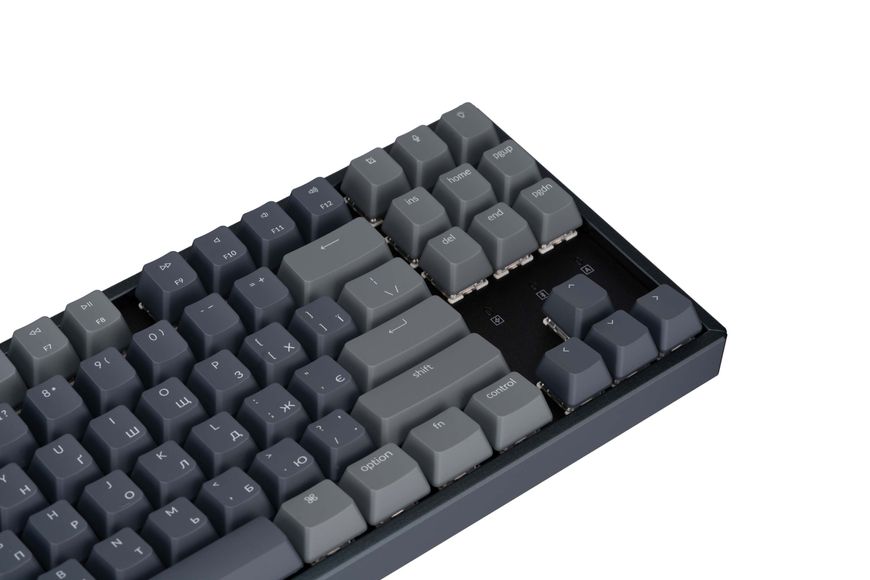 Keychron Клавіатура механічна K8 87Key, Gateron G Pro Red, Hot-Swap, Aluminum Frame, BT/USB-A, EN/UKR, RGB, Чорний