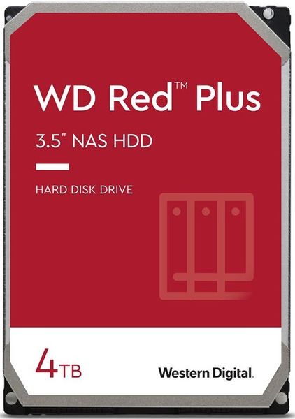 WD Жорсткий диск 4TB 3.5" 5400 256MB SATA Red Plus NAS