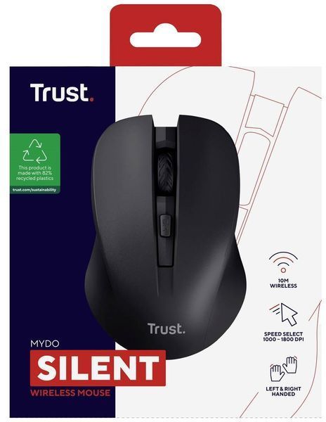 Trust Миша MYDO SILENT, WL, Чорний