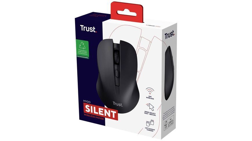 Trust Миша MYDO SILENT, WL, Чорний