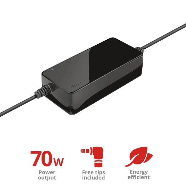 Trust Primo 70W-19V Universal Laptop Charger BLACK