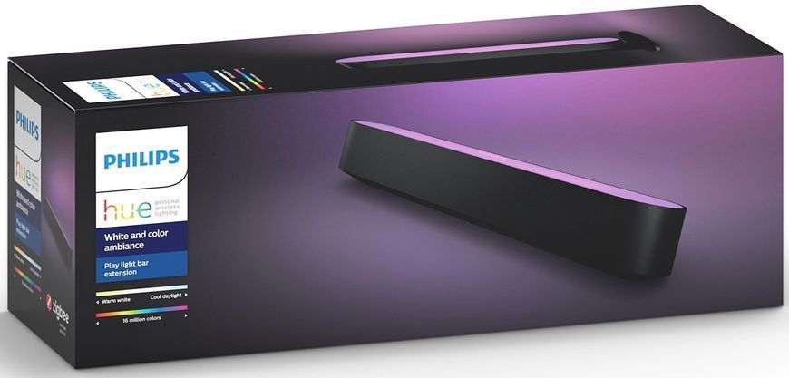 Philips Hue Панель освітлення розумна Play, 2000K-6500K, RGB, ZigBee, димування, додатковий модуль, чорний