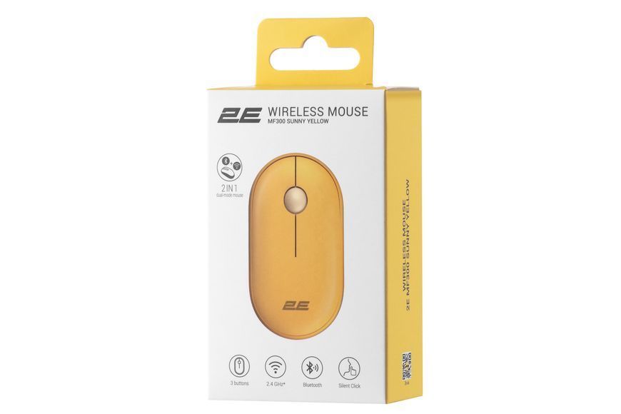 2E Миша MF300 Silent WL BT Sunny yellow