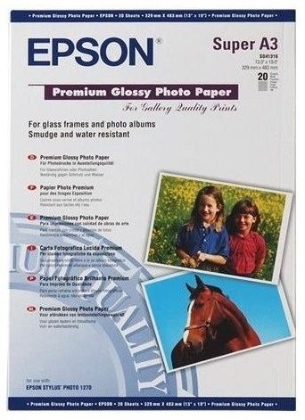 Epson Папір A3+ Premium Glossy Photo Paper, 20арк.