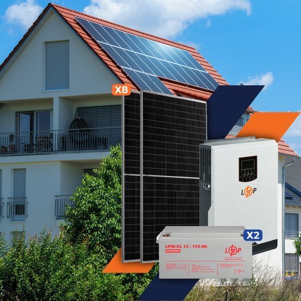 Сонячна електростанція (СЕС) 3.5kW АКБ 3.6kWh (гель) 150 Ah Стандарт