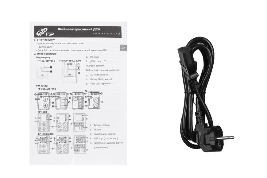 FSP Джерело безперебійного живлення FP1500, 1500VA/900W, LED, 6xC13 PPF9000525 фото