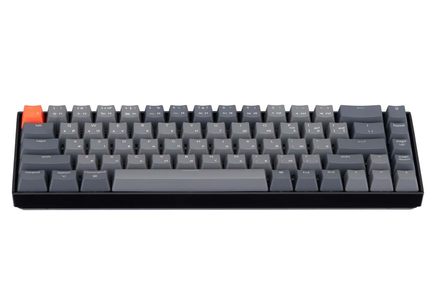 Keychron Клавіатура механічна K6 68Key, Gateron G Pro Blue, BT/USB-A, EN/UKR, White LED, Black