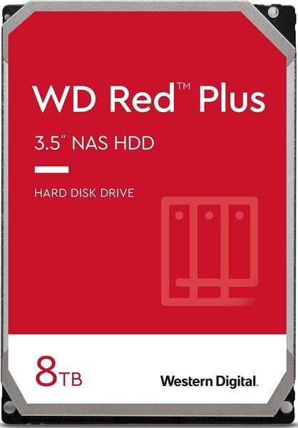 WD Жесткий диск 8TB 3.5" 5640 128MB SATA Red Plus NAS