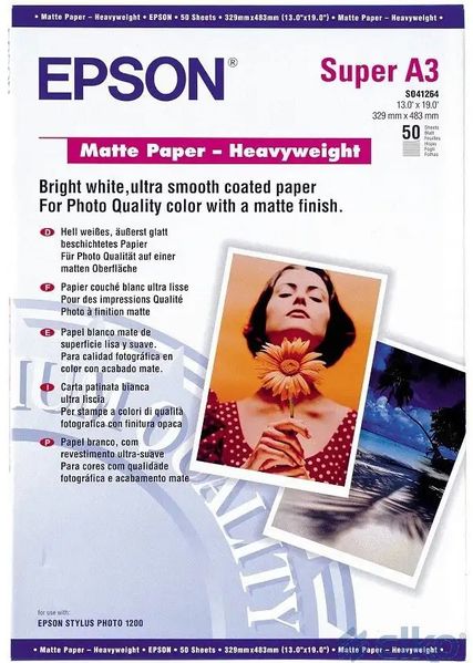 Epson Папір A3+ Matte Paper-Heavyweight, 50арк.