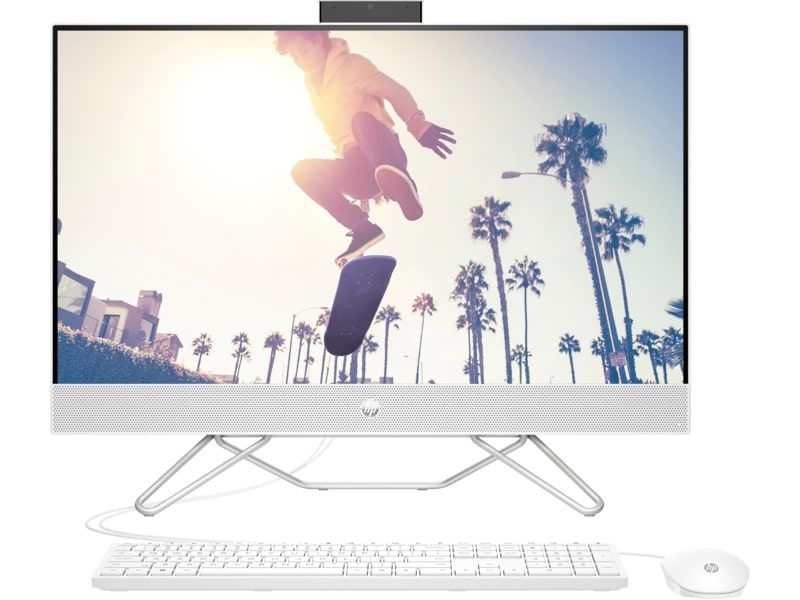 HP Комп'ютер персональний моноблок All-in-One 27" FHD IPS AG, AMD R5-5500U, 16GB, F512GB, UMA, WiFi, кл+м, DOS, білий