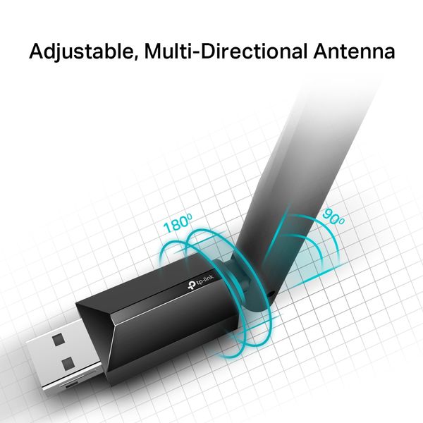 TP-Link WiFi-адаптер Archer T2U plus AC600 USB2.0 ext. ant