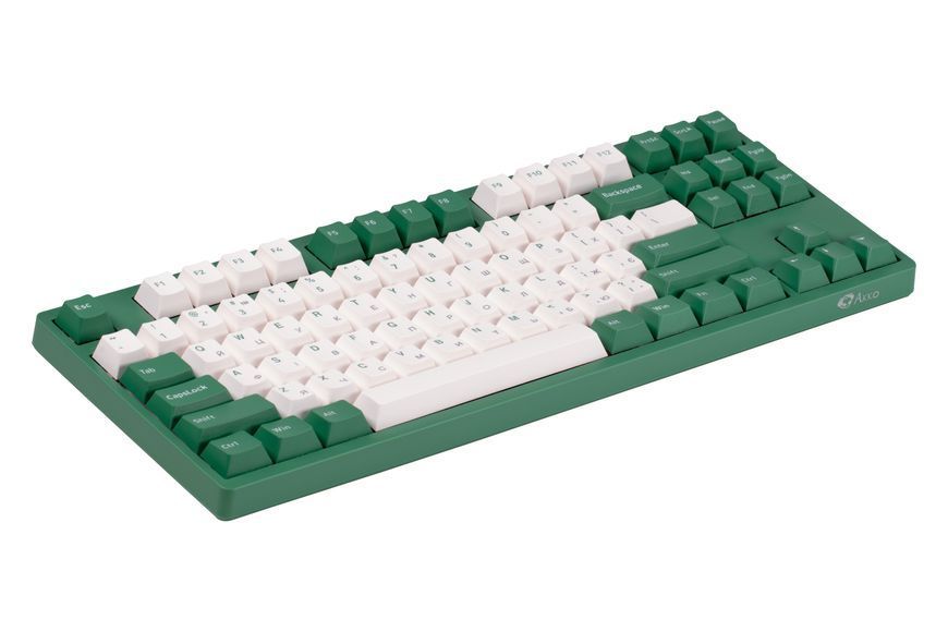 Akko Клавіатура механічна 3087 Matcha Red Bean 87Key, Cherry MX Red, USB-A, EN/UKR, No LED, Зелений