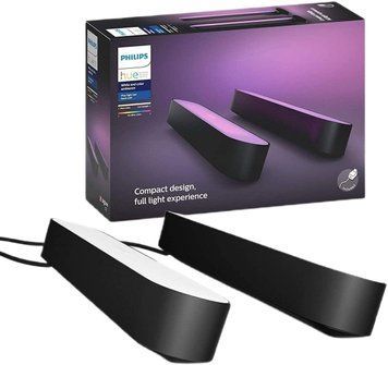 Philips Hue Панель освещения умная Play, RGB, ZigBee, диммирование, базовый комплект, блок питания, 2шт, чёрный