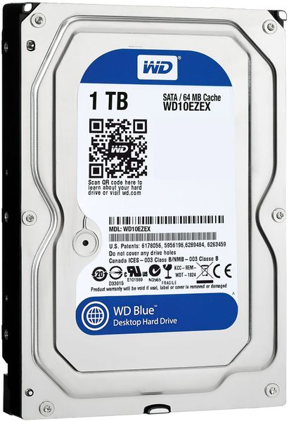 WD Жесткий диск 1TB 3.5" 7200 64MB SATA Blue