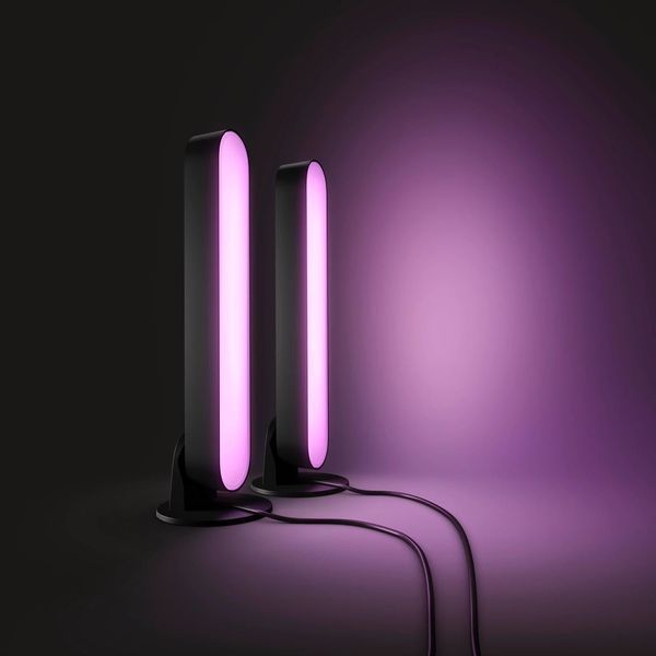 Philips Hue Панель освітлення розумна Play, 2000K-6500K, RGB, ZigBee, димування, базовий комплект, блок живлення, 2шт, чорний