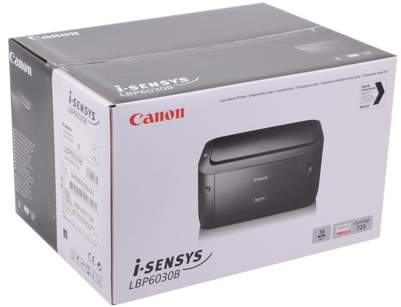 Canon i-SENSYS LBP6030B (бандл с 2 картриджами)