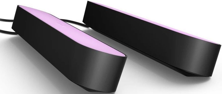 Philips Hue Панель освітлення розумна Play, 2000K-6500K, RGB, ZigBee, димування, базовий комплект, блок живлення, 2шт, чорний
