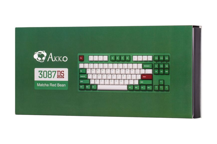 Akko Клавіатура механічна 3087 Matcha Red Bean 87Key, Cherry MX Silent Red, USB-A, EN/UKR, No LED, Зелений