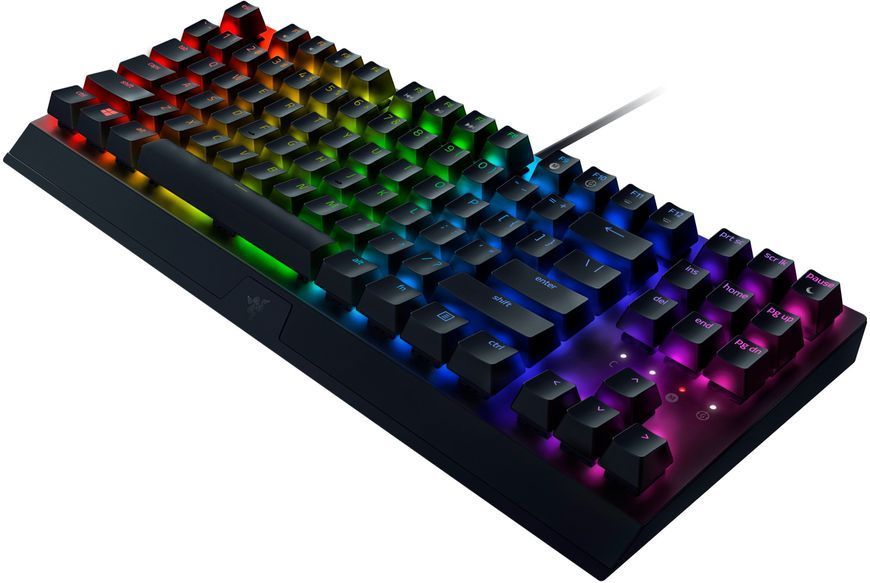 Razer Клавиатура механическая BlackWidow V3 TKL 87key, Green Switch, USB-A, EN/RU, RGB, чёрный