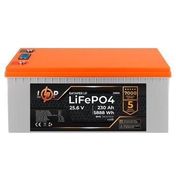 Акумулятор LP LiFePO4 для ДБЖ LCD 24V (25,6V) - 230 Ah (5888Wh) (BMS 200A/100A) пластик