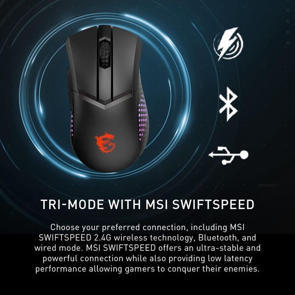 MSI Миша Clutch GM51 LIGHTWEIGHT WIRELESS