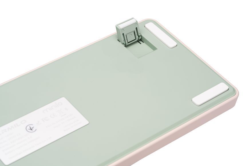 Varmilo Клавиатура механическая Minilo VXT67 Eucalyptus 67Key, Gateron G Pro 2.0 Yellow, BT/WL/USB-A, Hot-Swap, EN, RGB, Розовый