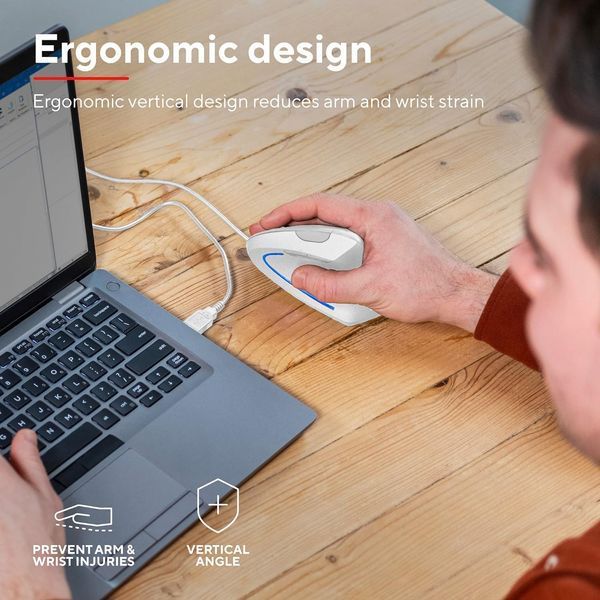Миша Trust Verto Ergonomic, USB-A, білий 25133_TRUST фото