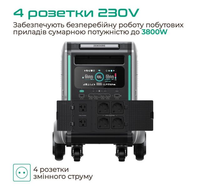 Портативна зарядна станція Zendure SuperBase V4600 Portable Power Station (ZDSBV4600) ZDSBV4600 фото