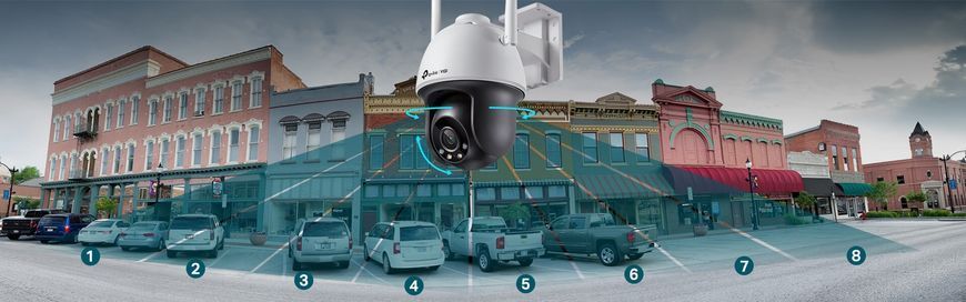TP-Link IP-Камера VIGI-C540-W-4, PoE, 4Мп, 4 мм, Wi-Fi, H265+, IP66, Dome, кольорове нічне бачення, зовнішня