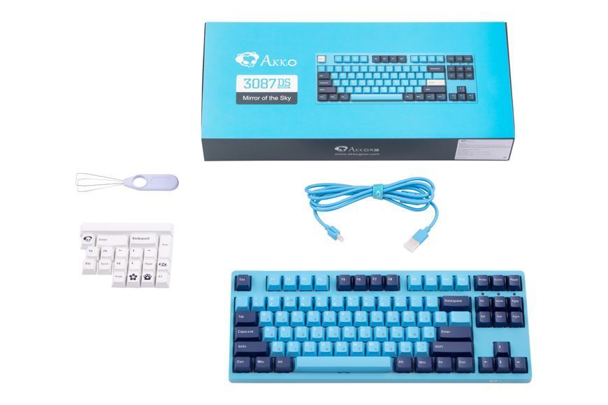 Akko Клавиатура механическая 3087 Mirror of the Sky 87Key, CS Lavender Purple, USB-A, EN/UKR, No LED, Голубой