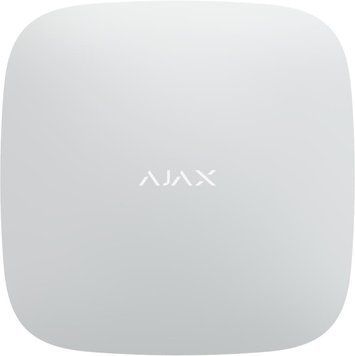 Ajax Інтелектуальна централь Hub Plus біла, gsm, ethernet, wi-fi, jeweller, бездротова, білий