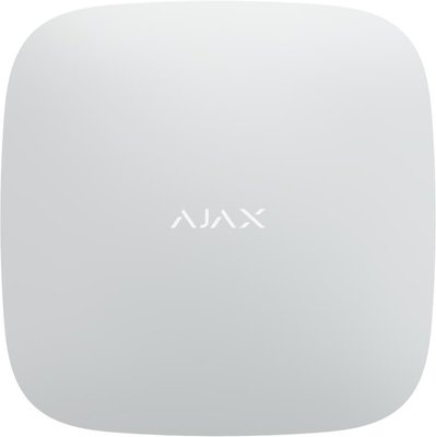 Ajax Інтелектуальна централь Hub Plus біла, gsm, ethernet, wi-fi, jeweller, бездротова, білий