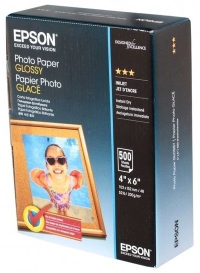 Epson Бумага 100mmx150mm Glossy Photo Paper, 500л