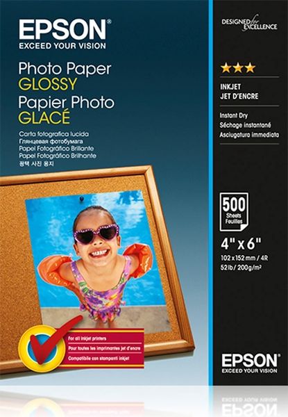 Epson Бумага 100mmx150mm Glossy Photo Paper, 500л