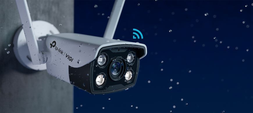 TP-Link IP-Камера VIGI-С340-W-4,PoE, 4Мп, 4 мм, Wi-Fi, H265+, IP66, Bullet, кольорове нічне бачення, зовнішня