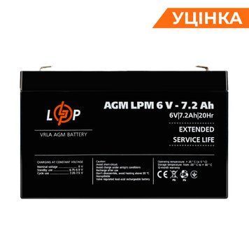 Аккумулятор AGM LPM 6V - 7,2 Ah
