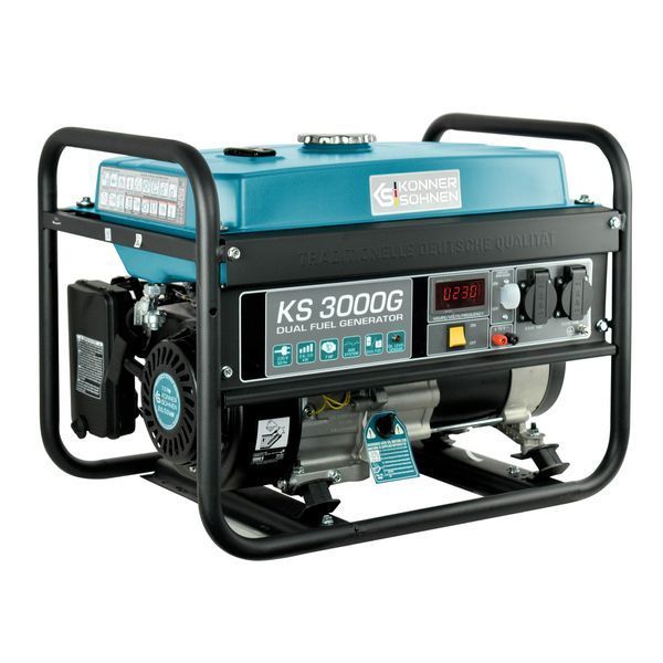 K&ouml;nner & S&ouml;hnen Генератор газово-бензиновий KS 3000G, 230В, 3.0кВт, ручний запуск, 45.4кг