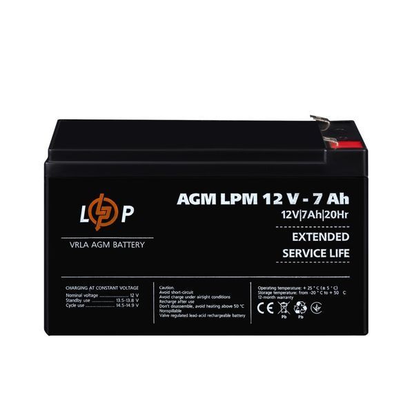 Аккумулятор AGM LPM 12V - 7 Ah