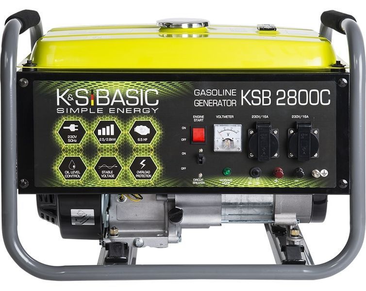 K&ouml;nner & S&ouml;hnen Генератор бензиновый KSB 2800C, 230В, 2.8кВт, ручной запуск, 36.6кг