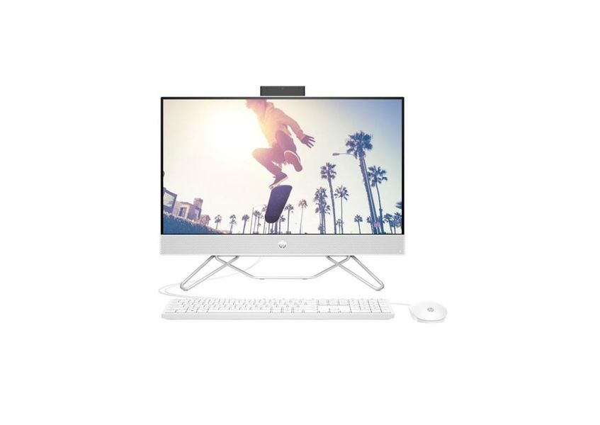 HP Комп'ютер персональний моноблок All-in-One 23.8" FHD VA AG, Intel i5-1235U, 8GB, F256GB, UMA, WiFi, кл+м, DOS, білий