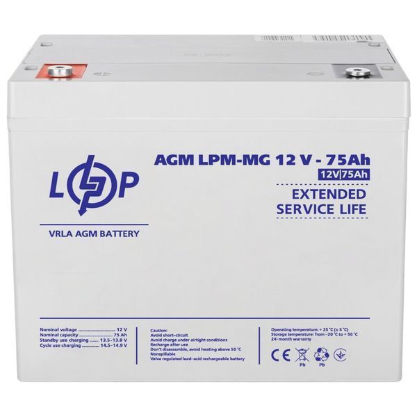 Аккумулятор мультигелевый LPM-MG 12V - 75 Ah