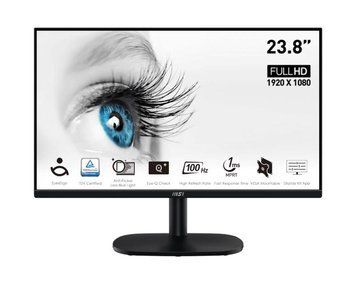 Монитор MSI 23.8" PRO MP245V D-Sub, HDMI, Audio, VA, 100Hz, 4ms, sRGB 96% 9S6-3PC0CM-002 фото