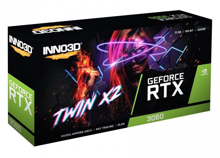 Inno3d Видеокарта GeForce RTX 3060 12GB GDDR6 Twin X2