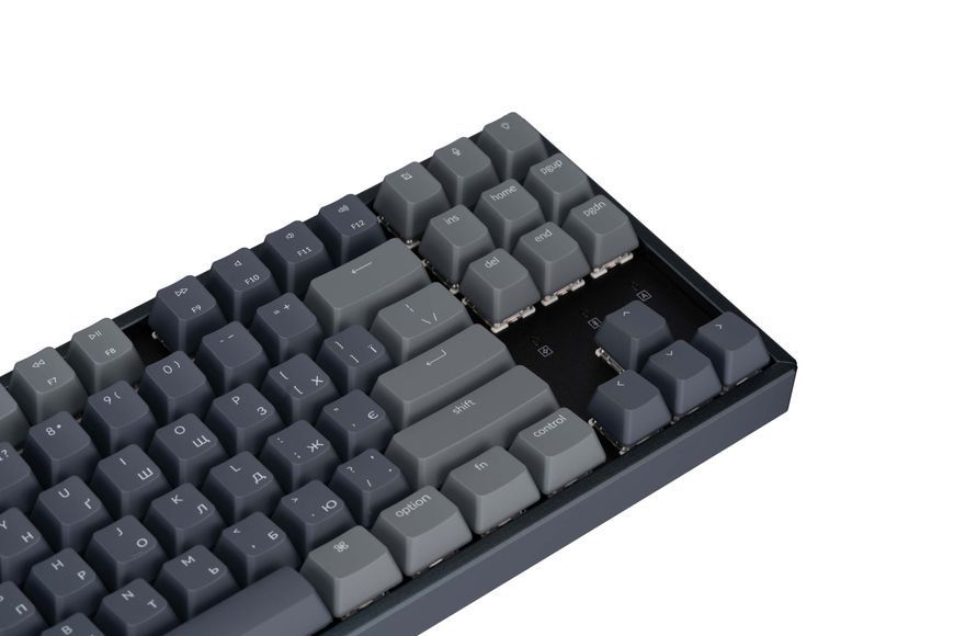 Keychron Клавиатура механическая K8 87Key, Gateron G Pro Red, Hot-Swap, BT/USB-A, EN/UKR, RGB, Черный