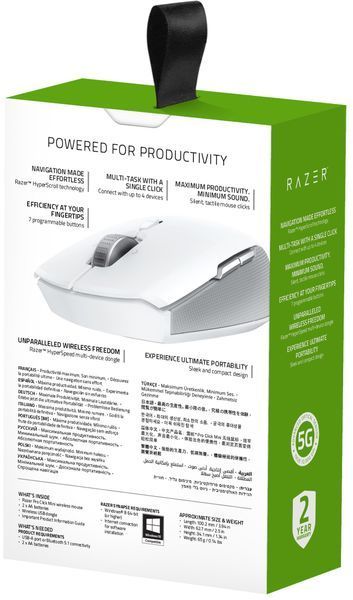 Razer Миша ігрова Pro Click Mini WL White